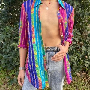 Ralph Lauren colorful button down collard shirt 💜